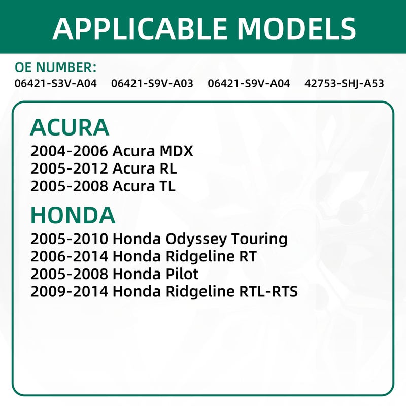 CDWTPS TPMS Sensor,315MHZ Tire Pressure Monitor System for Acura| Honda 4-Pack Replaces#06421-S3V-A04 42753-SHJ-A53 - Image 2